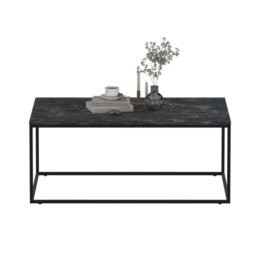 Profile Dikdörtgen Orta Sehpa - Mermer Desenli 100x42x60 cm (GxYxD) - 3