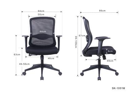 Ready Ergonomik Çalışma Koltuğu File/Siyah 64x99-109x66 cm - 9