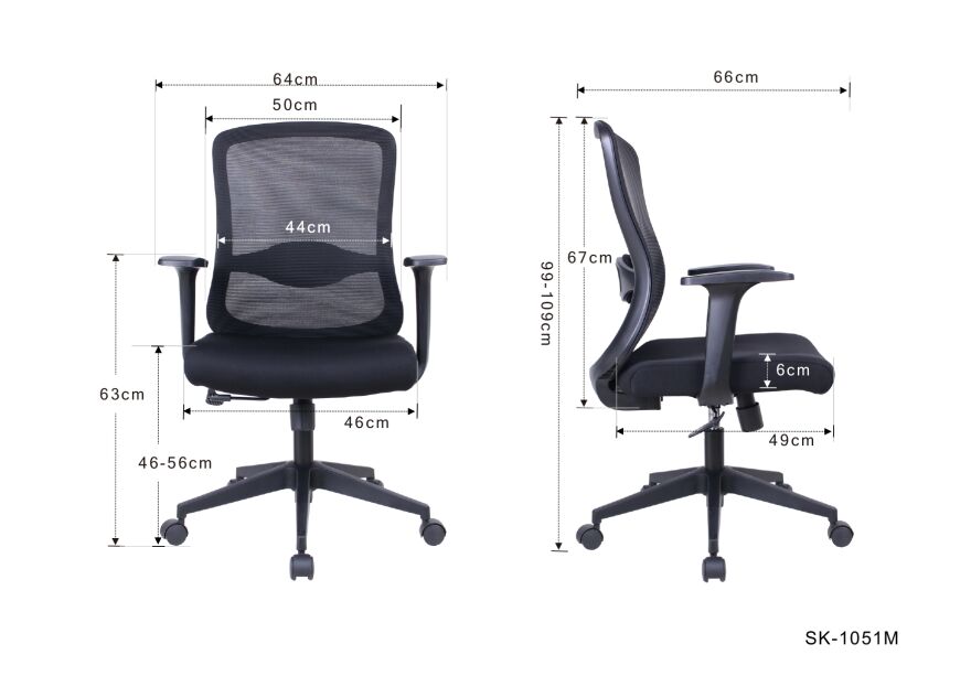 Ready Ergonomik Çalışma Koltuğu File/Siyah 64x99-109x66 cm - 9