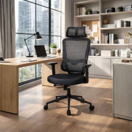 Reflex-S  Full Ergonomic Yönetici ve Çalışma Koltuğu File Kumaş - Siyah 66x124-134x-74 cm - 3