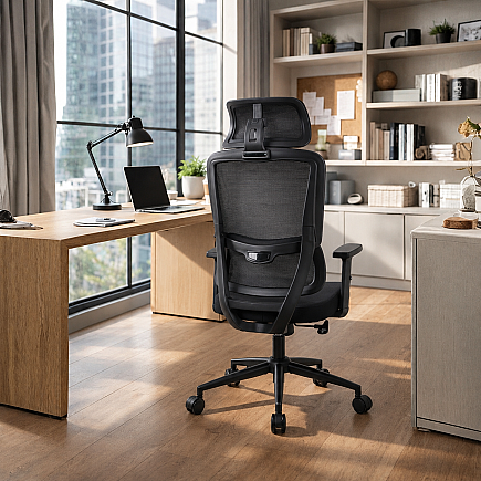 Reflex-S Full Ergonomic Yönetici ve Çalışma Koltuğu File Kumaş - Siyah 66x124-134x-74 cm - 4