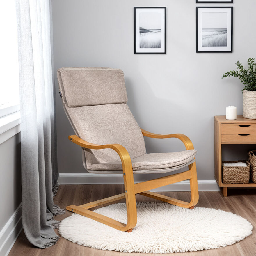 Relax Tv ve Dinlenme Koltuğu-Bej 67x95x83 cm (GxYxD) - 1