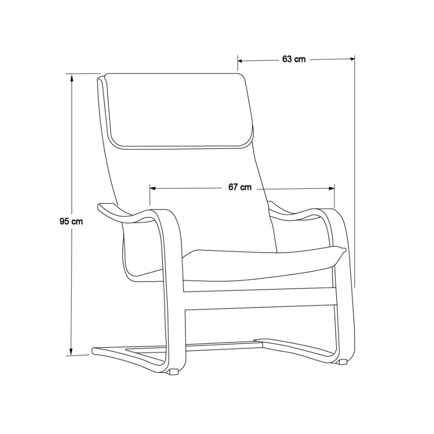 Relax Tv ve Dinlenme Koltuğu-Bej 67x95x83 cm (GxYxD) - 7