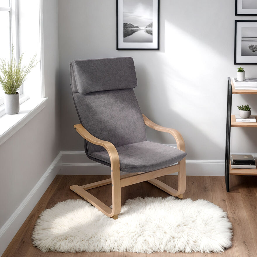 Easy Relax Tv ve Dinlenme Koltuğu Şönil Kumaş–Koyu Gri 67x95x83 cm - 1