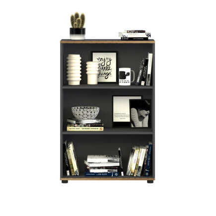 Rio 3 Raflı Kitaplık - Antrasit/Kontra 72x109x34 cm - 3