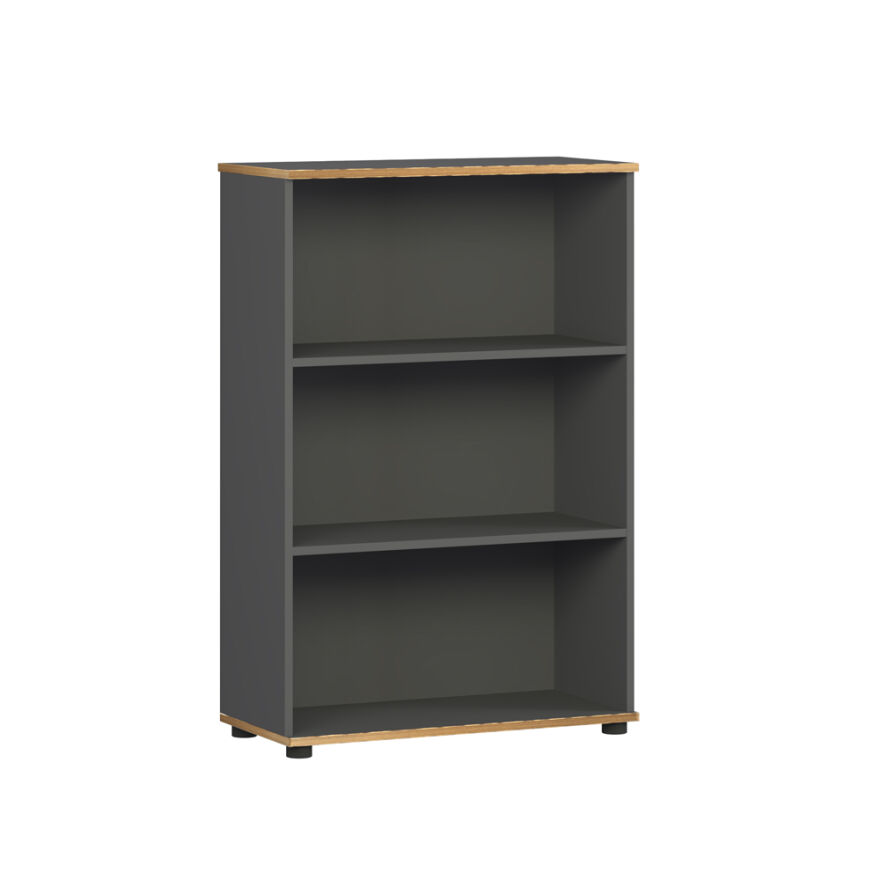 Rio 3 Raflı Kitaplık - Antrasit/Kontra 72x109x34 cm - 4
