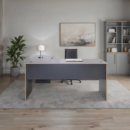 Rio L Ofis Masası - Antrasit/Kontra 160x75x144 cm (GxYxD) - 2