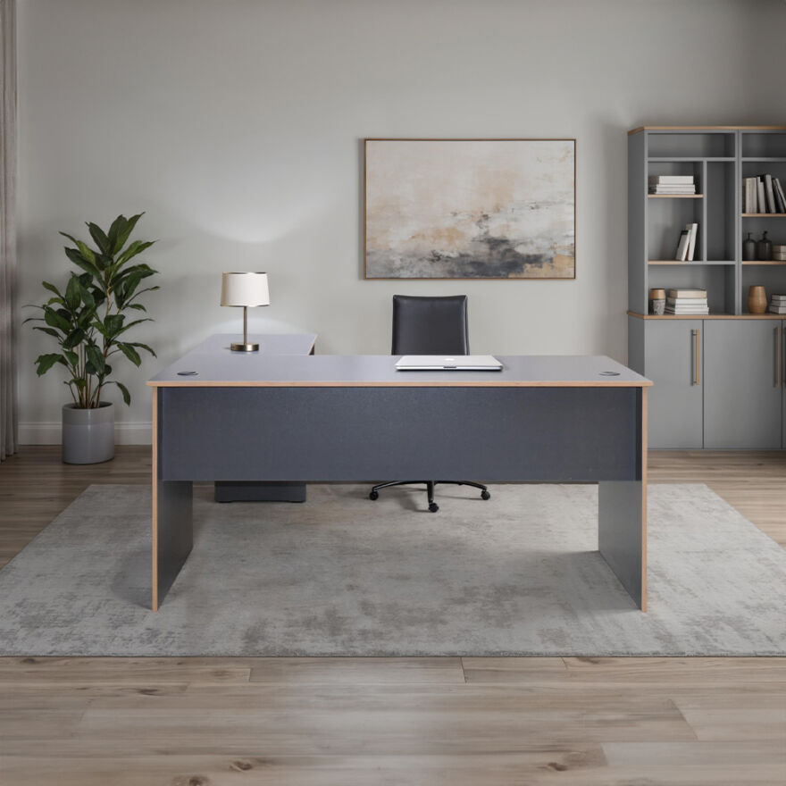 Rio L Ofis Masası - Antrasit/Kontra 160x75x144 cm (GxYxD) - 2