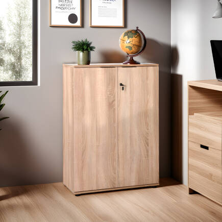 Rio 3 Raflı Kapaklı Kitaplık-Sonoma 72x109x34 cm (GxYxD) 
