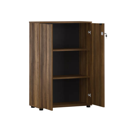 Rio 3 Raflı Kapaklı Kitaplık-Koyu Ceviz(Oslo Ceviz) 72x109x34 cm (GxYxD) - 3