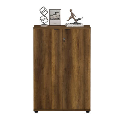 Rio 3 Raflı Kapaklı Kitaplık-Koyu Ceviz(Oslo Ceviz) 72x109x34 cm (GxYxD) - 5