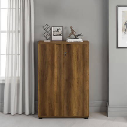 Rio 3 Raflı Kapaklı Kitaplık-Koyu Ceviz(Oslo Ceviz) 72x109x34 cm (GxYxD) 