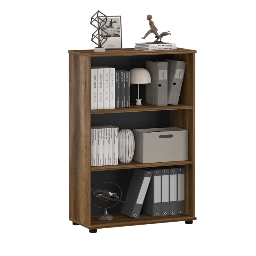 Rio 3 Raflı Kitaplık-Koyu Ceviz(Oslo Ceviz) 72x109x34 cm (GxYxD) - 4