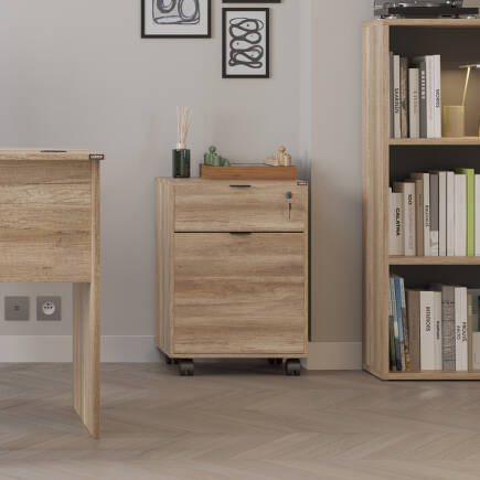 Rio Kilitli Çekmeceli Keson-Açık Ceviz (Tori) 41x61x45 cm (GxYxD) 