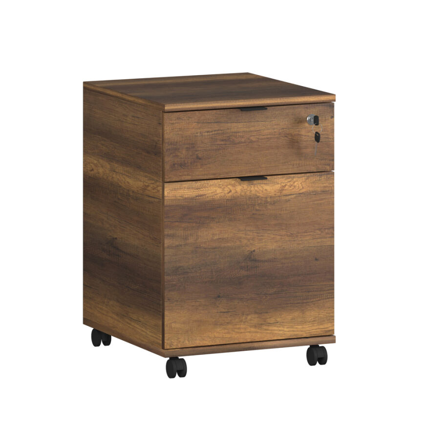 Rio Kilitli Çekmeceli Keson-Koyu Ceviz (Oslo Ceviz) 41x61x45 cm (GxYxD) - 4