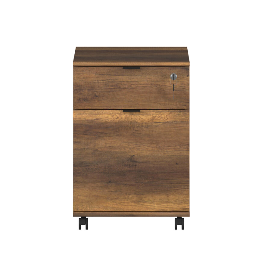 Rio Kilitli Çekmeceli Keson-Koyu Ceviz (Oslo Ceviz) 41x61x45 cm (GxYxD) - 5