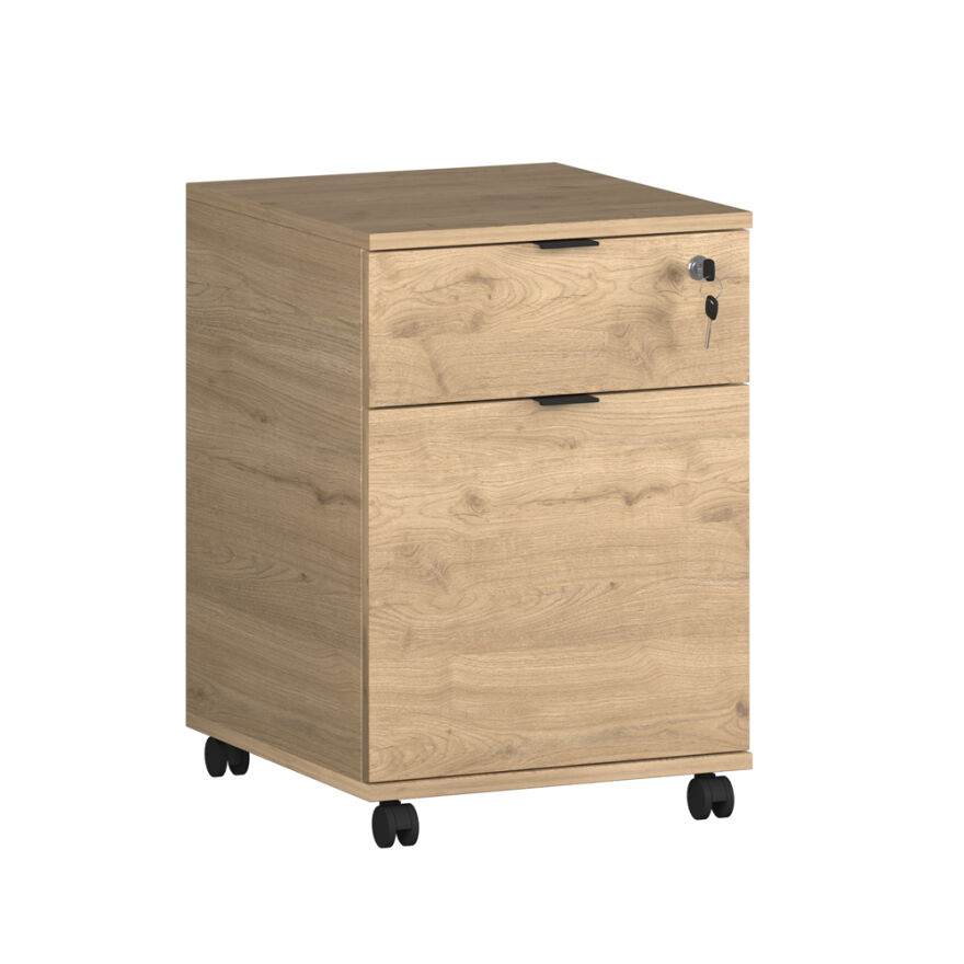 Rio Ofis Kilitli Çekmeceli Keson - Florida Meşe 41x61x45 cm - 3