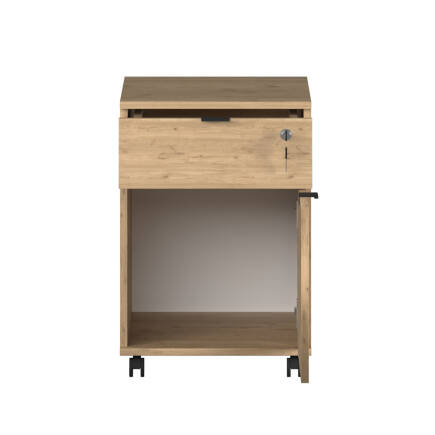 Rio Ofis Kilitli Çekmeceli Keson - Florida Meşe 41x61x45 cm - 5