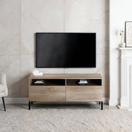 Roma Çekmeceli Tv Ünitesi-Açık Ceviz 120x53x43 cm - 1