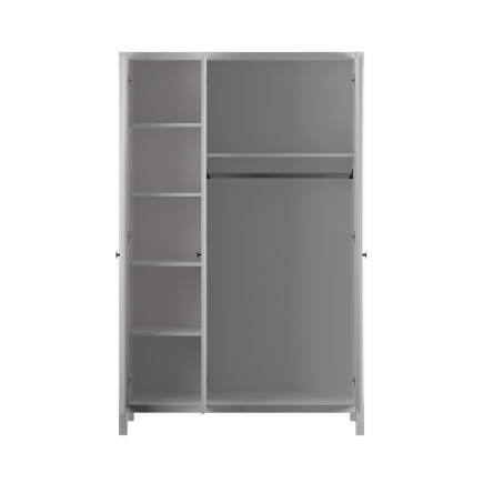 Rustik 3 Kapaklı Gardırop-Mat Beyaz 125x196x54 cm (GxYxD) - 10