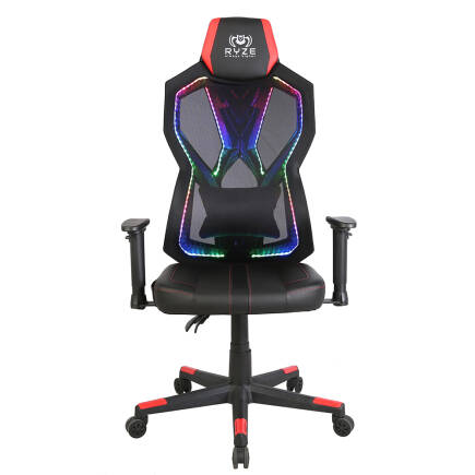 RYZE Breeze Oyuncu Koltuğu - RGB Siyah/Kırmızı 74x124-134x50 cm - 2