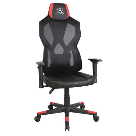 RYZE Breeze Oyuncu Koltuğu - RGB Siyah/Kırmızı 74x124-134x50 cm - 3