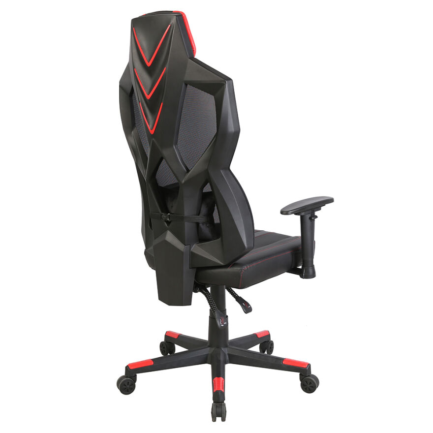 RYZE Breeze Oyuncu Koltuğu - RGB Siyah/Kırmızı 74x124-134x50 cm - 5