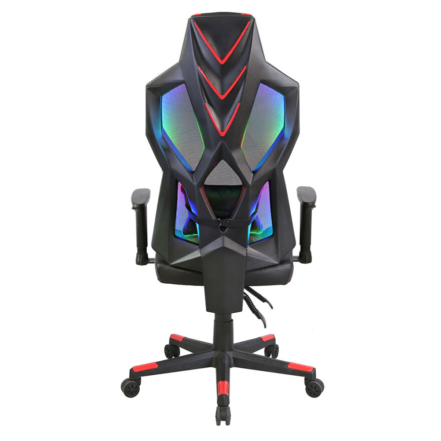 RYZE Breeze Oyuncu Koltuğu - RGB Siyah/Kırmızı 74x124-134x50 cm - 7
