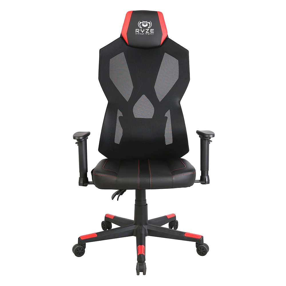 RYZE Breeze Oyuncu Koltuğu - RGB Siyah/Kırmızı 74x124-134x50 cm - 2