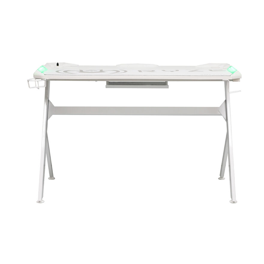 Ryze Extreme Karbon Fiber RGB Oyuncu Masası - Beyaz 120x60x76 cm - 2