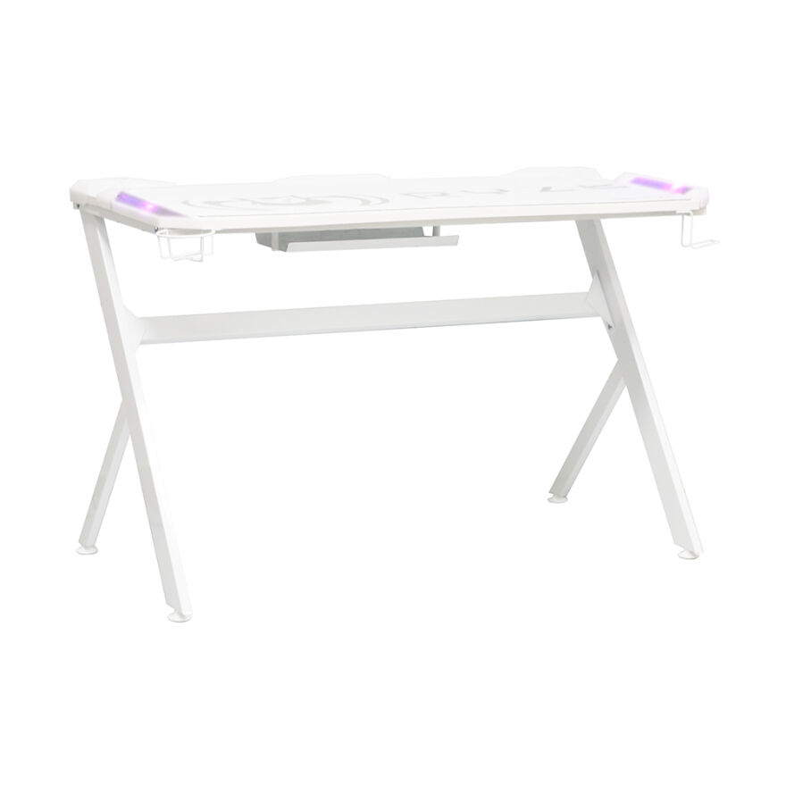Ryze Extreme Karbon Fiber RGB Oyuncu Masası - Beyaz 120x60x76 cm - 1