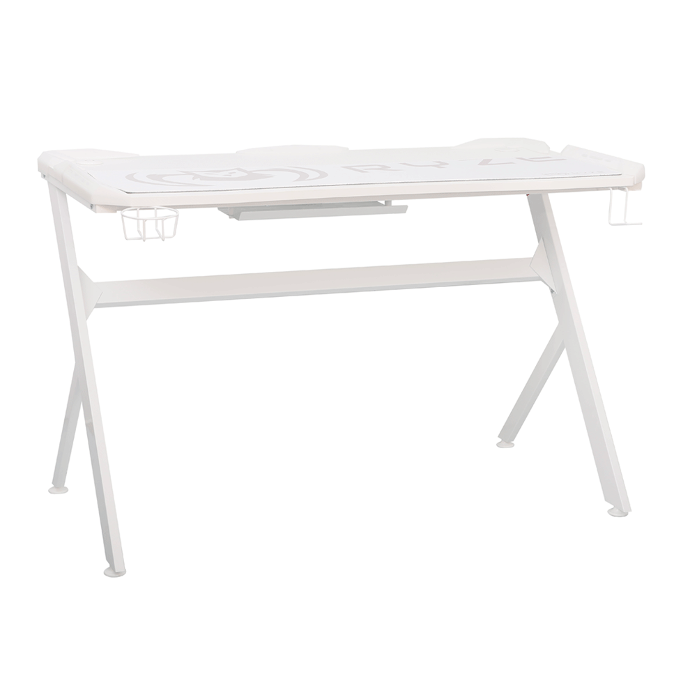 Ryze Extreme Karbon Fiber RGB Oyuncu Masası - Beyaz 120x60x76 cm - Adore Mobilya (1)