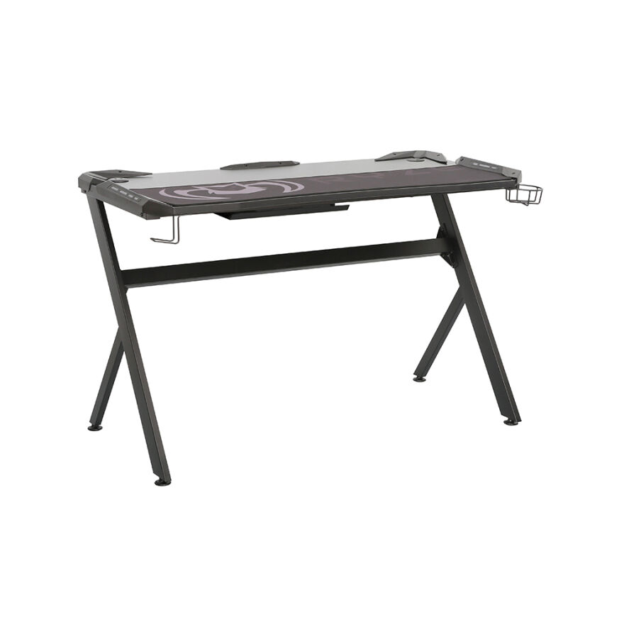 Ryze Extreme Karbon Fiber RGB Oyuncu Masası - Siyah 120x60x76 cm - 1
