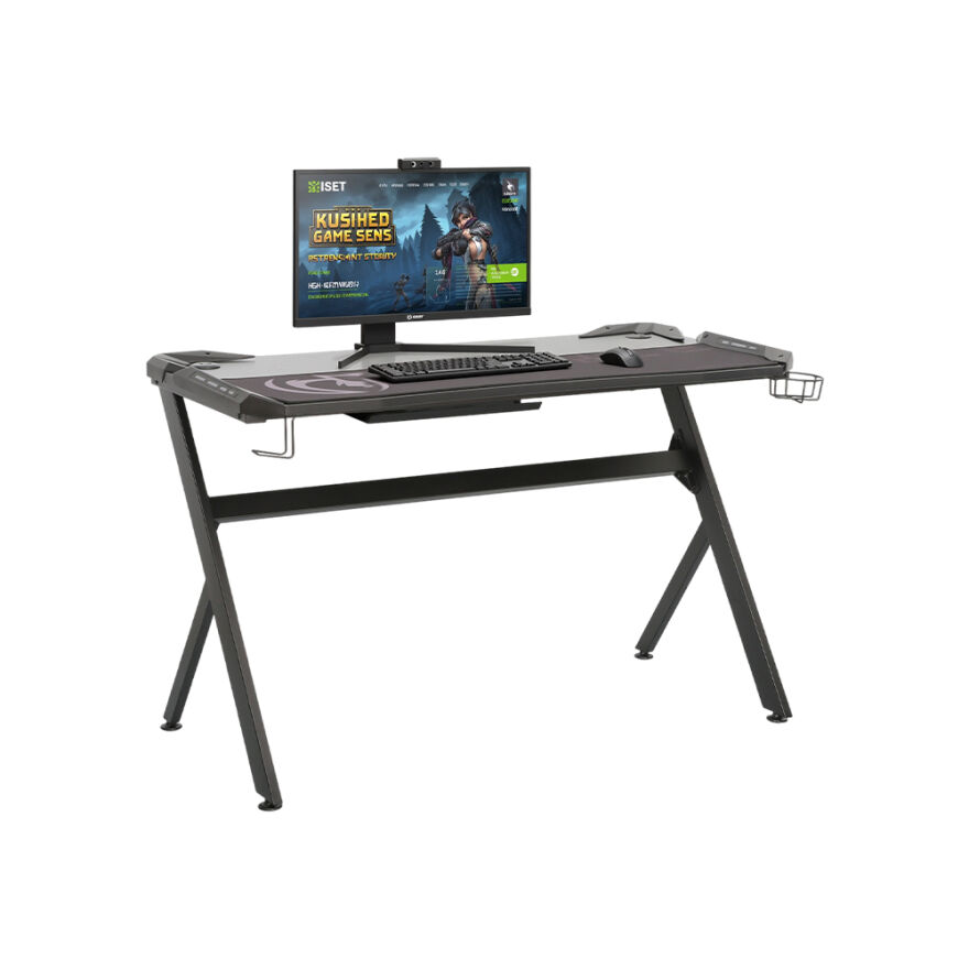 Ryze Extreme Karbon Fiber RGB Oyuncu Masası - Siyah 120x60x76 cm - 10