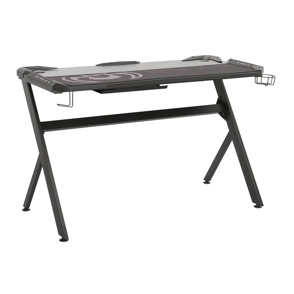 Ryze Extreme Karbon Fiber RGB Oyuncu Masası - Siyah 120x60x76 cm - Adore Mobilya (1)