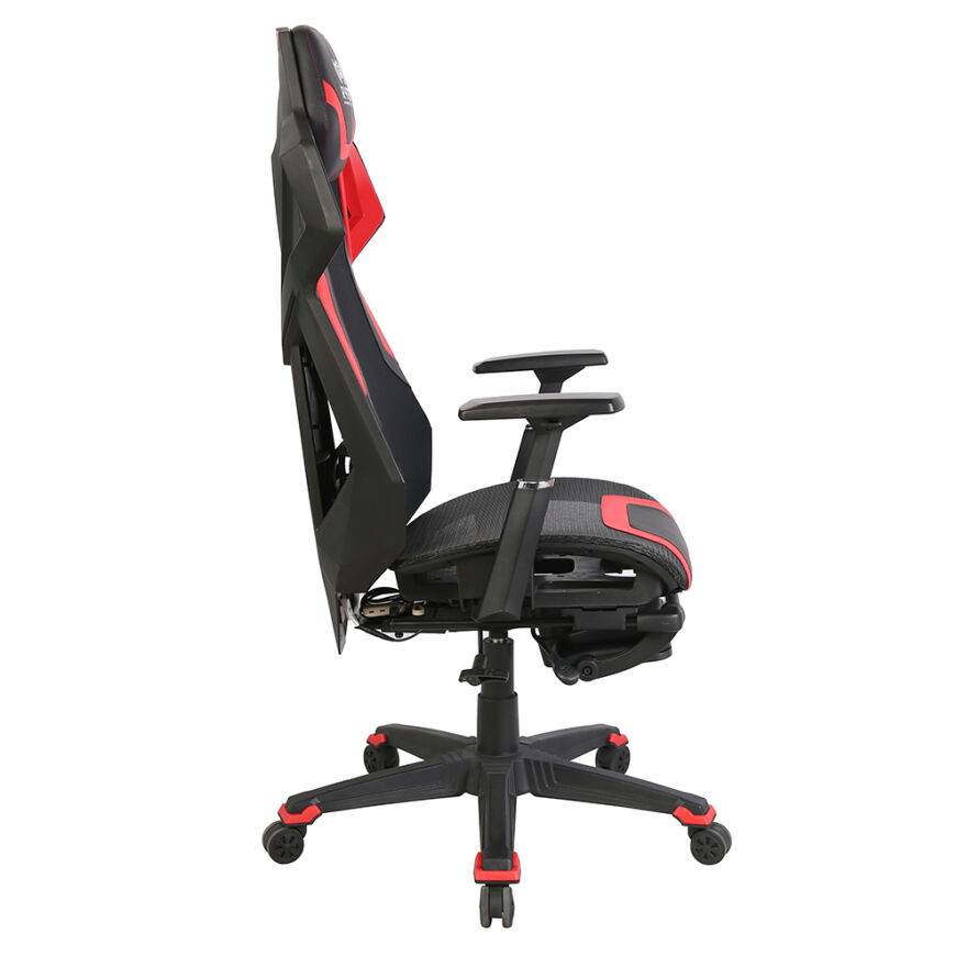 RYZE Techno-Cool Oyuncu Koltuğu - RGB - Siyah/Kırmızı 74x119-129x51 cm - 5