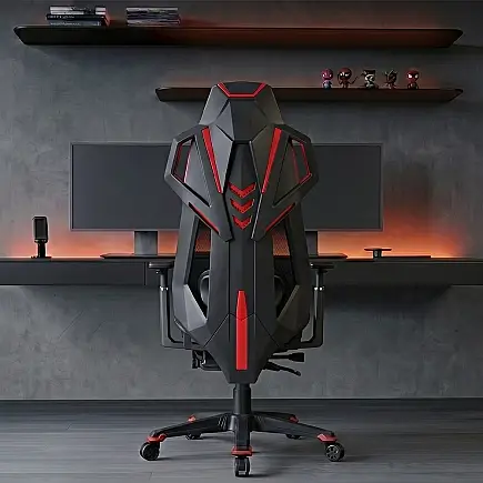 RYZE Techno-Cool Oyuncu Koltuğu - RGB - Siyah/Kırmızı 74x119-129x51 cm - 6