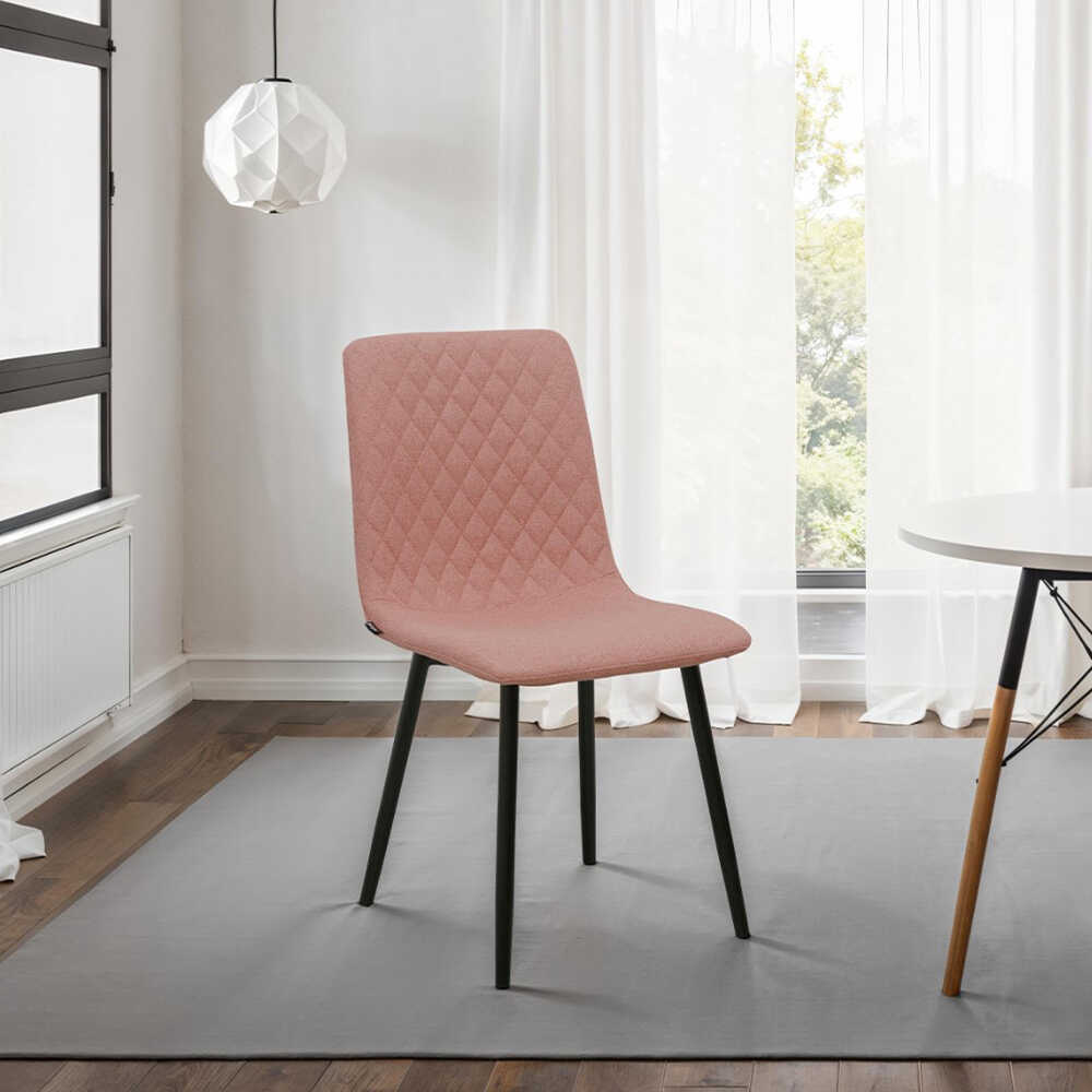 Simple Yemek Masası Sandalye - Koyu Pembe 43x55x86,5 cm