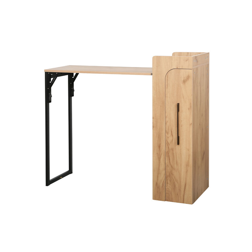 Slide Katlanır Çok Amaçlı Masa - Ceviz/Siyah 122x44.5x108
cm - 9