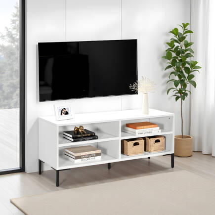 Roma Modüler Tv Ünitesi - Mat Lake Beyaz 120x53x48 cm (GxYxD) - 1