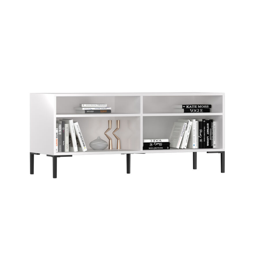 Roma Modüler Tv Ünitesi - Mat Lake Beyaz 120x53x48 cm (GxYxD) - 3