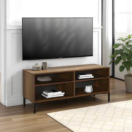 Roma Modüler Tv Ünitesi - Koyu Ceviz (Oslo Ceviz) 120x53x48 cm (GxYxD) 