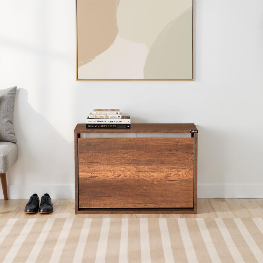 Step Ayakkabılık-Koyu Ceviz(Oslo Ceviz) 60x42x30 cm (GxYxD) - 6