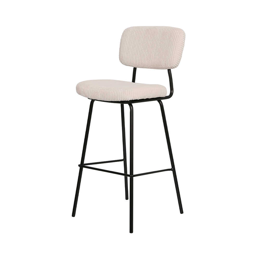 Stool Bar Sandalyesi - Vizon/Siyah 45x51x107 cm