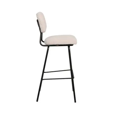 Stool Bar Sandalyesi - Vizon/Siyah 45x51x107 cm - 2
