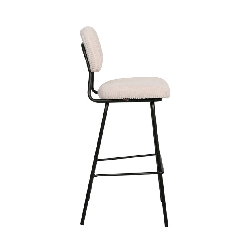 Stool Bar Sandalyesi - Vizon/Siyah 45x51x107 cm - 2