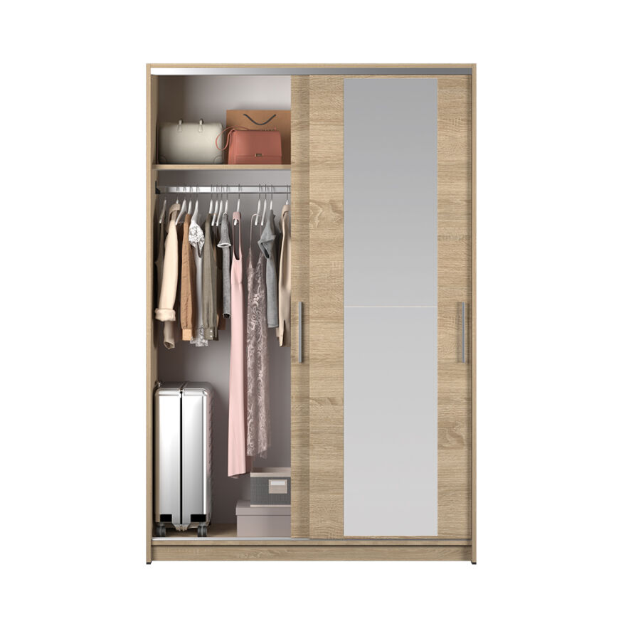 Sürgülü Aynalı Gardırop-Sonoma 120x182x52 cm (GxYxD) - 7