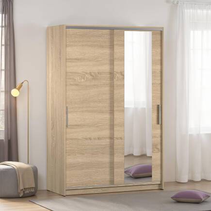 Sürgülü Aynalı Gardırop-Sonoma 120x182x52 cm (GxYxD) - Adore Mobilya