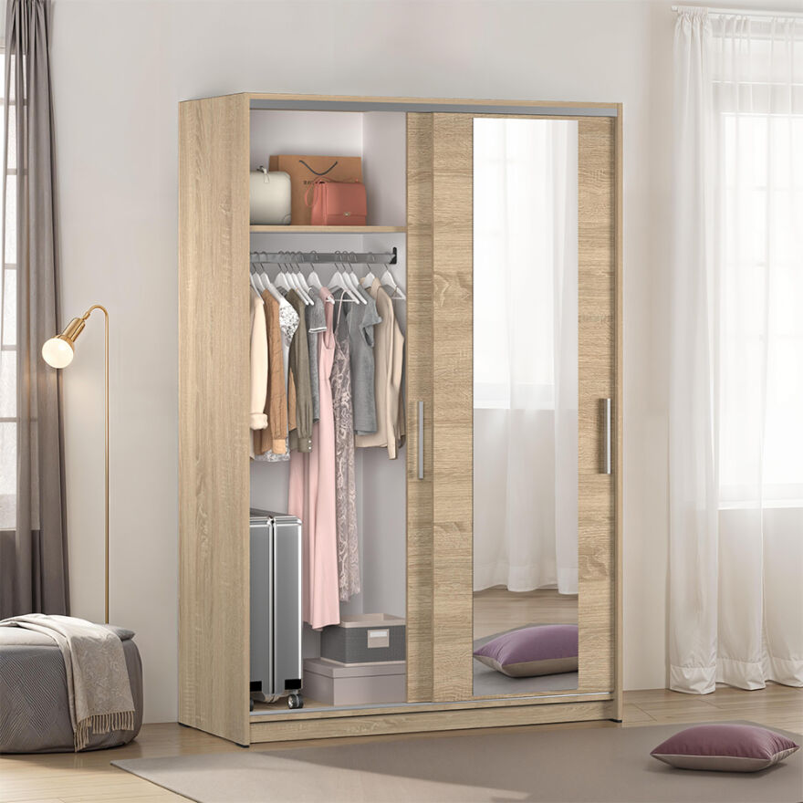 Sürgülü Aynalı Gardırop-Sonoma 120x182x52 cm (GxYxD) - 2