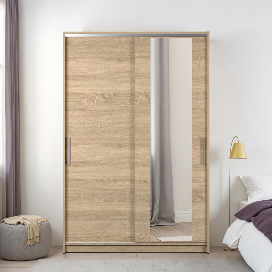 Sürgülü Aynalı Gardırop-Sonoma 120x182x52 cm (GxYxD) - 3